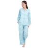 SAZAC Cinnamoroll Shirt Cotton Long Sleeve and Pants Gingham Cinnamoroll Pajamas, 100% Broadcloth, Women's Set, Loungewear, (Mint/M/SAN1780)