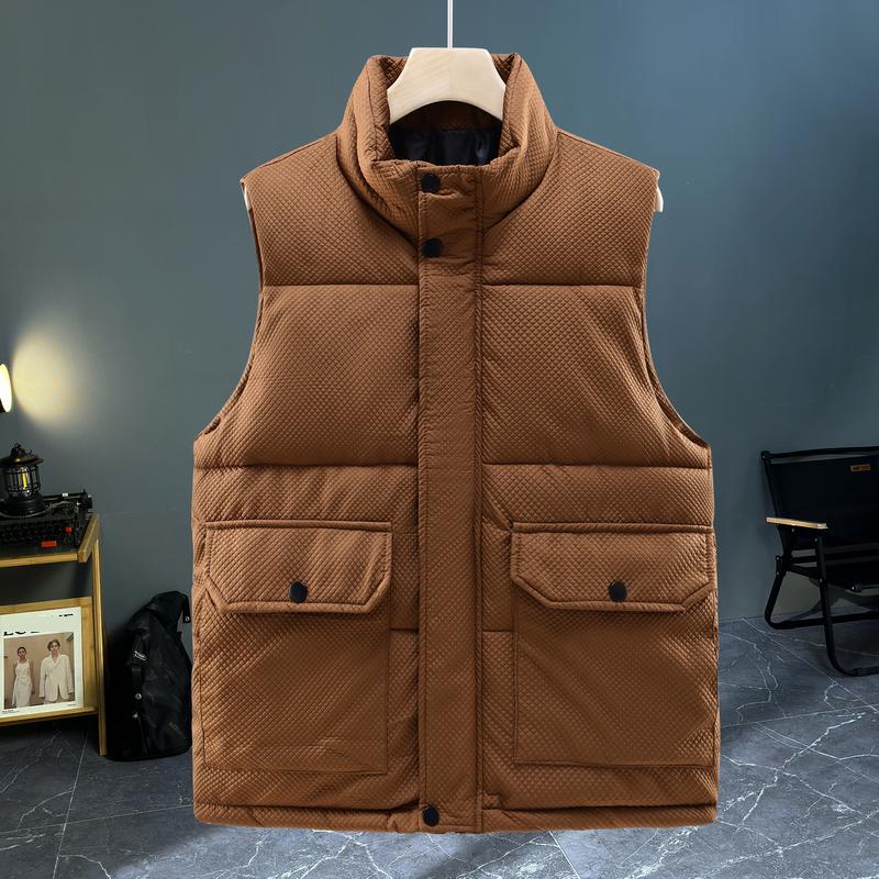 Autumn Winter Sleeveless Vest Men Outerwear Fashion Loose Thick Warm Plus Size Jackets