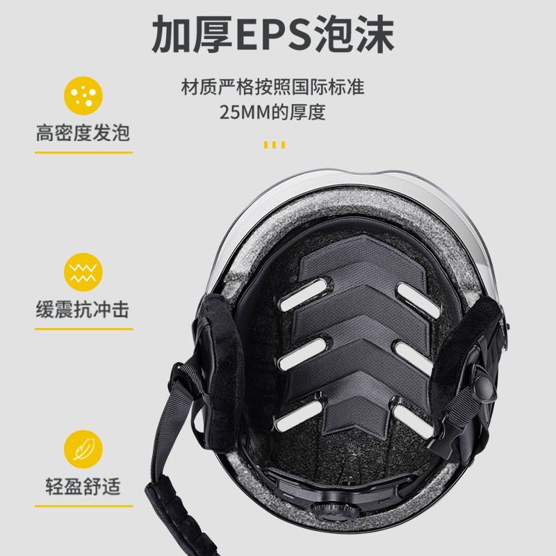 Unisex Cycling Helmet With Integrated Visor Bike Electric Scooter Riding EPS ABS Safety Half