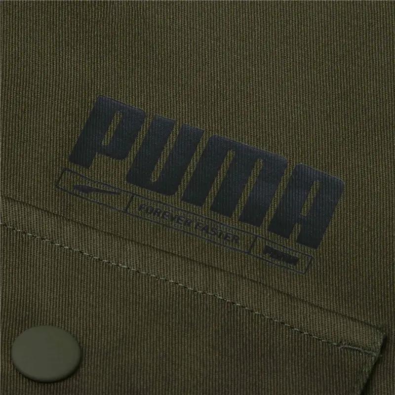 Puma Винтажная куртка с логотипом, мужские топы, зеленый 534478-44