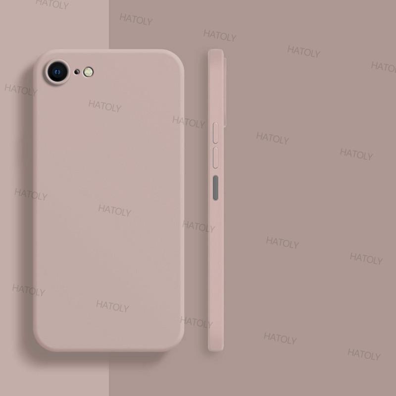 Тонкий чехол из жидкого силикона для iPhone SE 2020, 7, 8 - Ударопрочный и с мягким покрытием