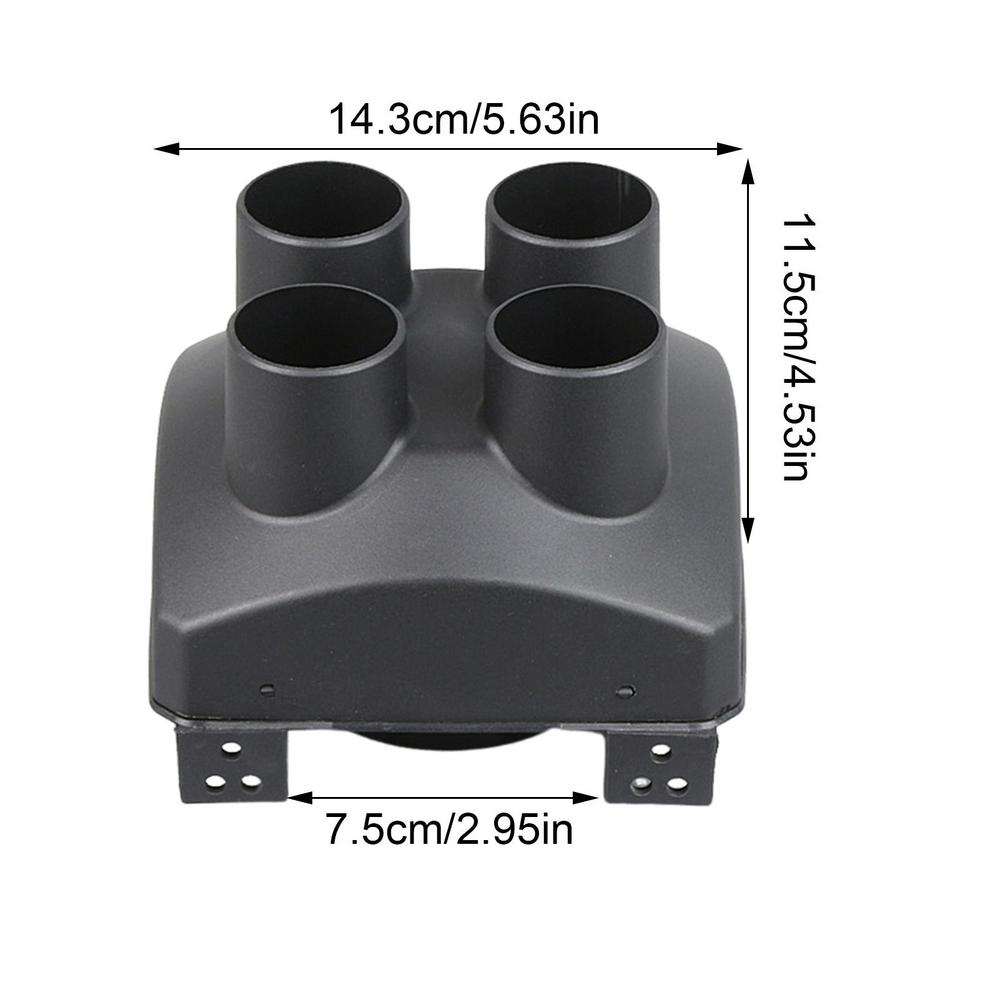 Car Diesel Heater Air Outlet Pipe 75/50/60mm Diesel Air Car Parking Heater Pipes 1/2/4 Hole Auto Heater Pipe Air Vent Cover