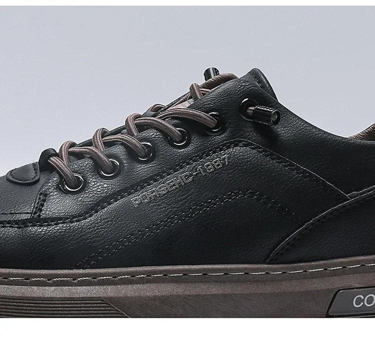 Мужская весенняя новая дышащая белая обувь парусиновые кроссовки кожаная повседневная обувь, модная обувь