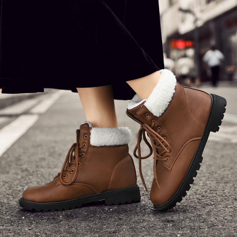 Женские зимние зимние ботинки из кожи и бархата с подогревом 35-42