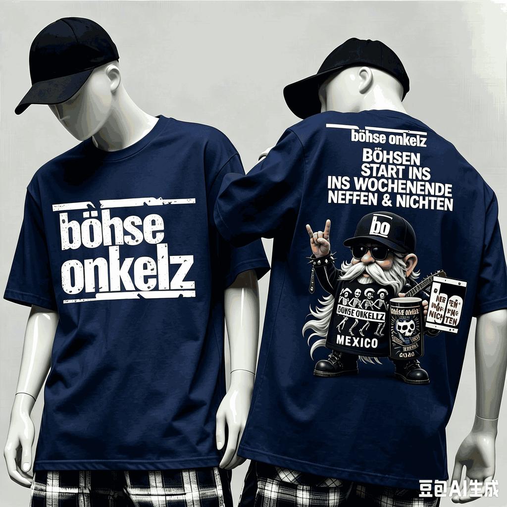BöHse Onkelz For Fan Gift Tshirt Unisex Unisex Harajuku Oversized Unisex Short Sleeve Streetwear High Quality Couples Breathable