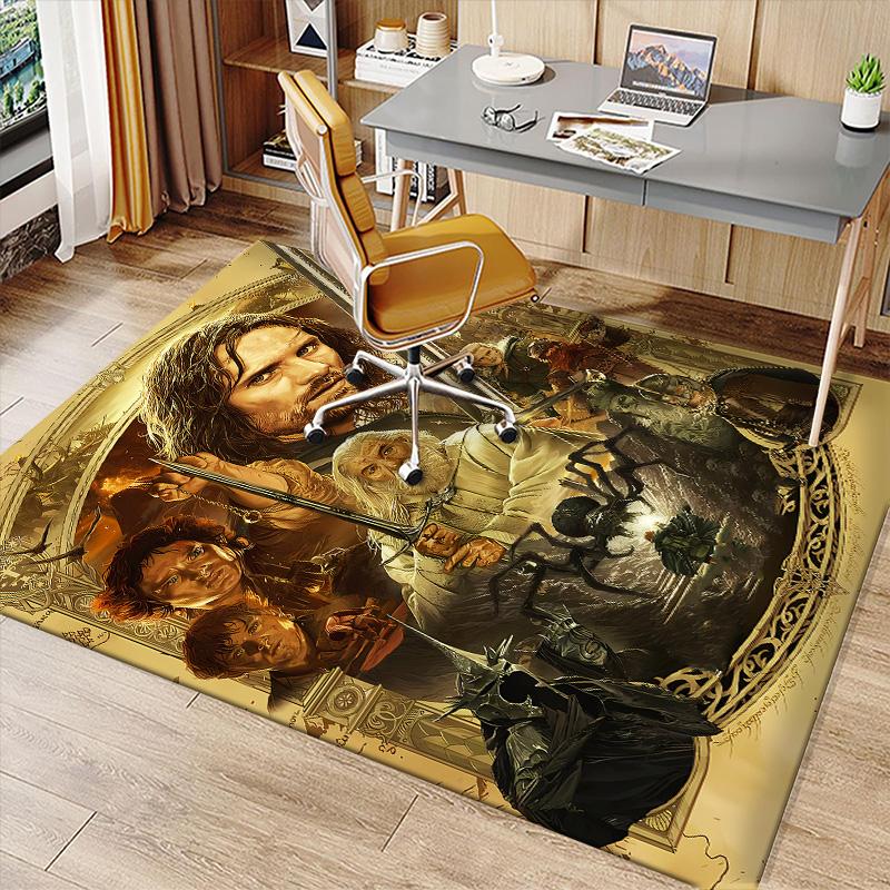The Lord of the Rings Printed Absorbent Washable Carpet, Non-Slip Bathroom Mats, Kitchen Rugs, Yoga Mat,Living Room Entrance, Camping Picnic Rugs