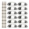 12Pcs/Set Vintage Shell Shaped Metal Cabinet Pull Handles Hardware Accessories