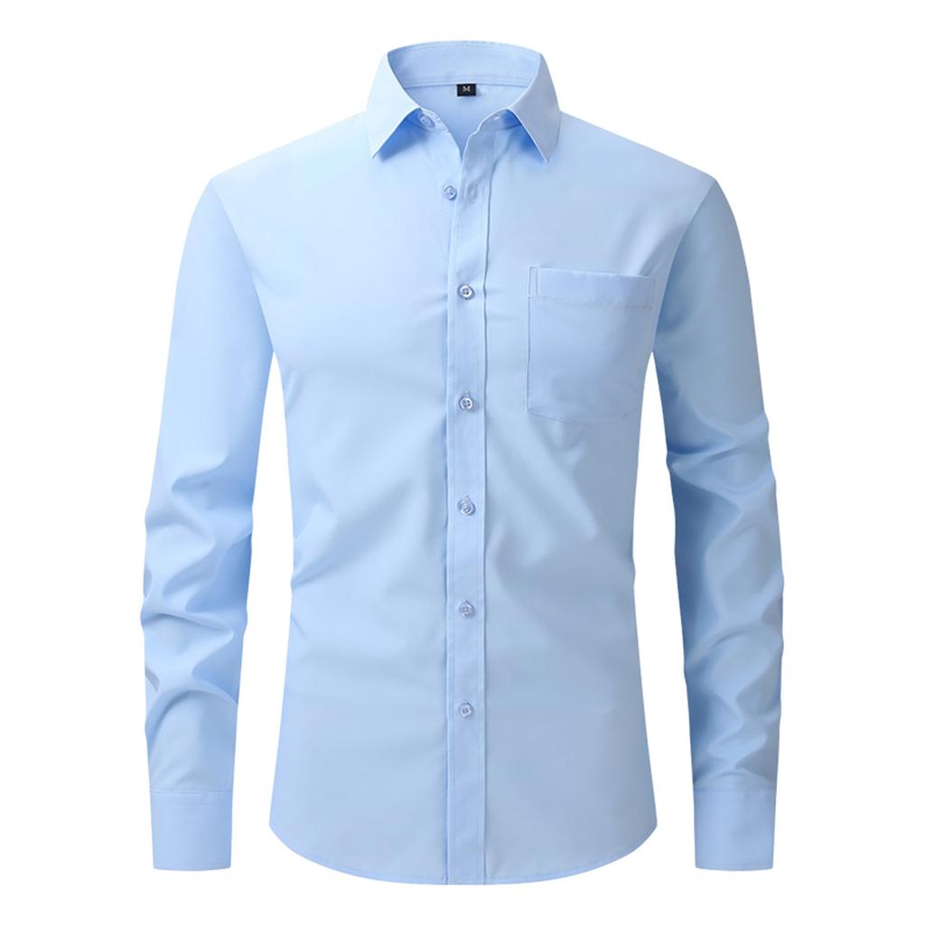 Four Side Stretch Shirt Men's Business Casual Long Sleeve Shirt