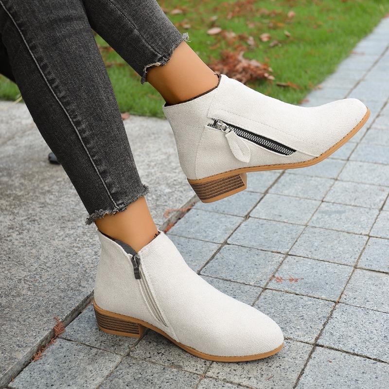 Новые короткие ботильоны с одним носком, остроносые, на толстом каблуке, на молнии сбоку, обувь больших размеров, Dr. Ботинки Мартенс для женщин