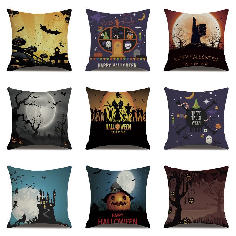 Хэллоуин Льняная Наволочка Наволочка с Принтом