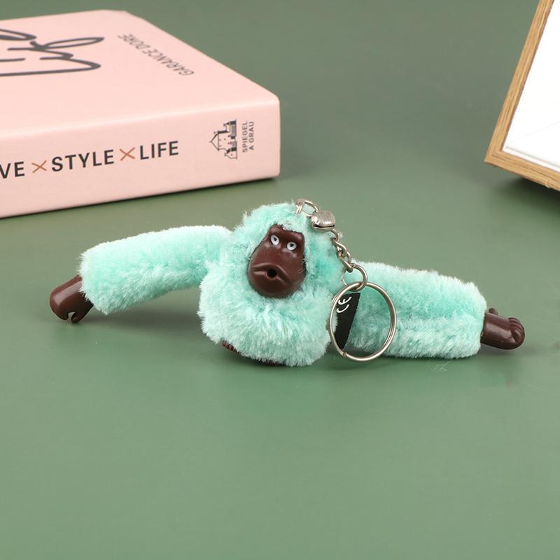Милый плюшевый меховой брелок в виде обезьяны для девочек, брелок в виде орангутана на сумке для брюк, автомобильный брелок
