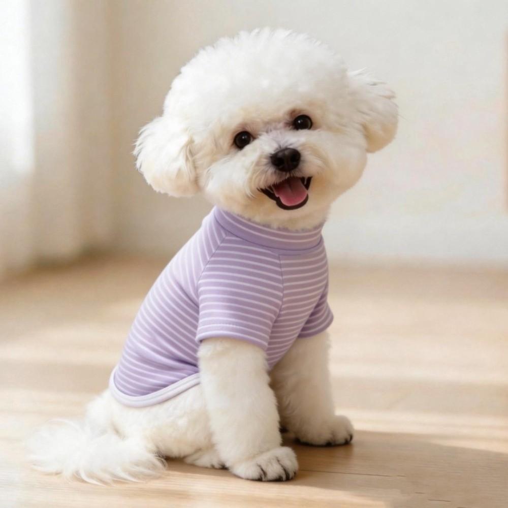 Stripe Pattern Puppy Pajamas Soft Warm Winter Dog Outfits New Sausage Dog Clothes Outdoor Walks