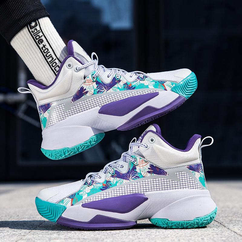 Модные мужские баскетбольные кроссовки с мягкой подошвой, кроссовки на шнуровке, удобные, для тренировок, для спортсменов, высококачественная спортивная обувь, повседневные кроссовки для активного отдыха 45