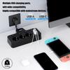 3-контактный дорожный адаптер с сенсорным ночником и 4 USB-портами, защита от перегрузки, для европейцев, домашние офисы