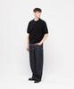 CHAMBROS Oversized Collared Short Sleeve Knit [Solid Black]