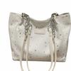 Solid Color Star Print Shoulder Bag Large Capacity Handbag Casual Hobo Bag  Daily Commute