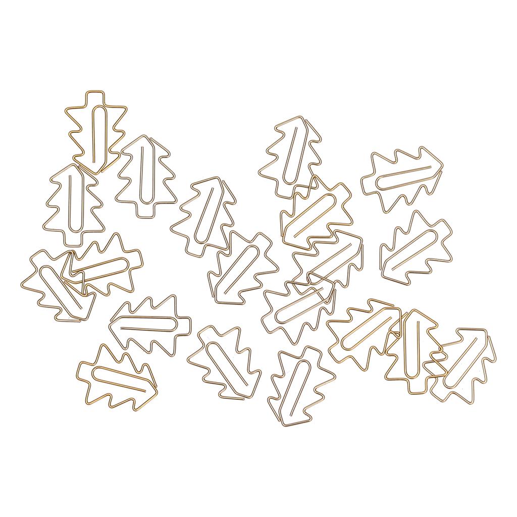 20 шт. скрепок для бумаги, железные, цветные, устойчивые к ржавчине, процесс покрытия, уникальные скрепки в форме рождественской елки для