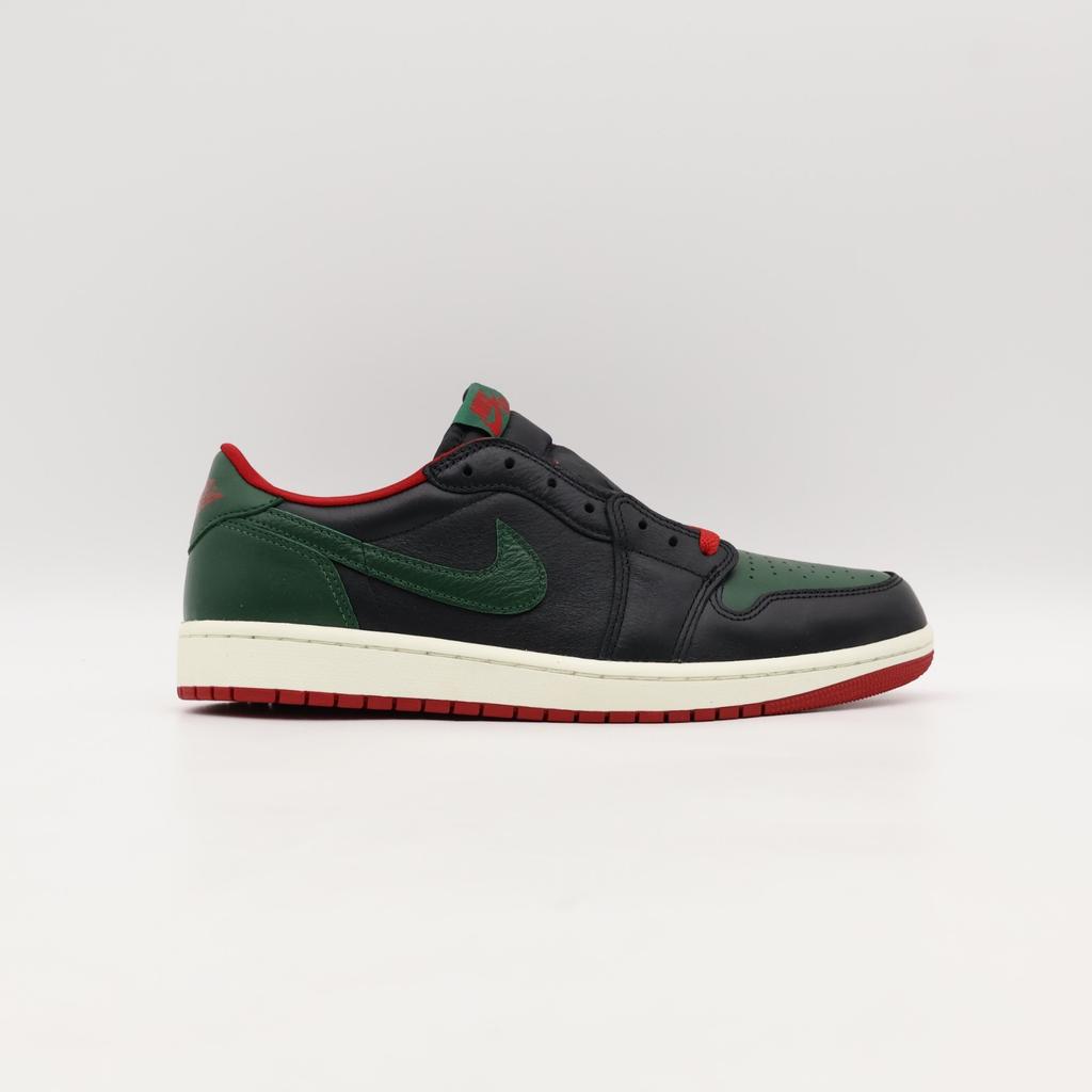 CZ0775-036 Nike Air Jordan 1 Retro Low OG Черный и Изумрудно-зеленый (Женский)