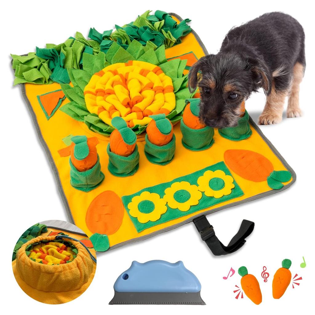 By YouTuber X Dog Nose Work Dog Educational Toy Pet Carrot Field Toy Nose Work Mat Prevents Early Eating Comes with Pill Removal Brush 2025 2in1