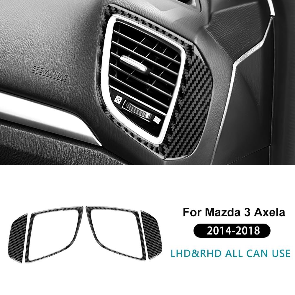 Настоящее углеволокно для Mazda 3 Axela 2014 2015 2016 2017 2018 LHD RHD Автомобиль Боковая накладка на центральную консоль Аксессуары Наклейка