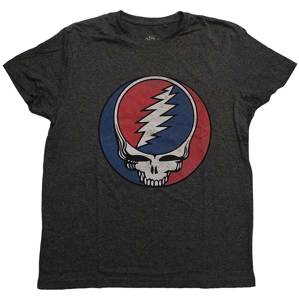 Grateful Dead Steal Your Face Classic T-Shirt Black, Grey New