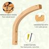 2PCS Sturdy Wooden Plant Hanger Farmhouse Style Flower Basket Hanging Hook  Patio Decoration