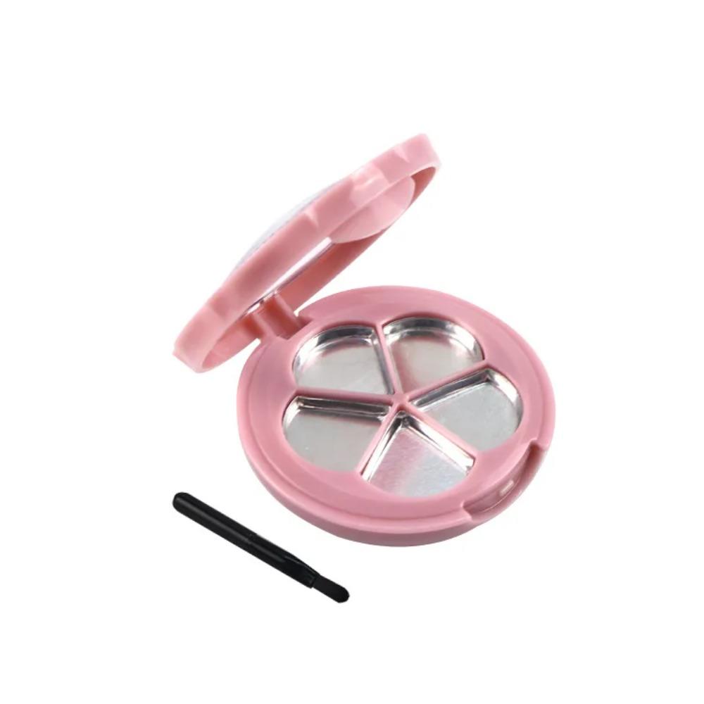 Flower Shape Empty Eyeshadow Case with Mirror Lipstick Box Cute Cosmetic Sample Container Outdoor