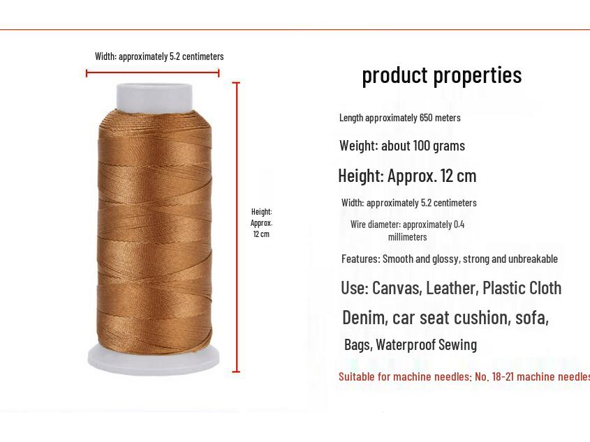 High-Strength Nylon Leather Sewing Thread for Bags, Jeans, Cushions, and Sofas