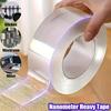 1 Roll Double Sided Tapes Reusable Strong Sticky Tape Multipurpose Clear Nano Tape For Paste Items In Home Office Car