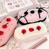 Large Capacity Pen Bag Cherry Cake Stationery Bag Portable Stationery Organizer Back To School