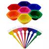 Hot Selling Salon Tools Colorful Tint Brushes Hairdressing  Plastic Easy-cleaning Stirring Bowl Set for Barber