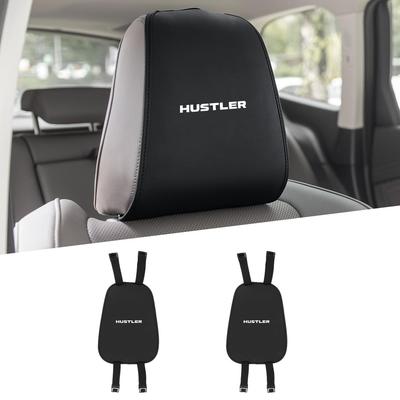 Набор из 2 чехлов на подголовник и автомобильной подушки на шею Suzuki Hustler, пылезащитные, для сидений автомобиля Hustler MR41S и MP, индивидуальные, водонепроницаемые, (МФ,
