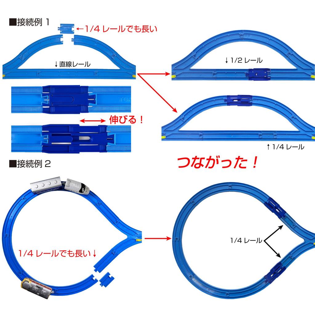 Digibase Plarail Telescopic Rails (2-Pack) Blue 19113