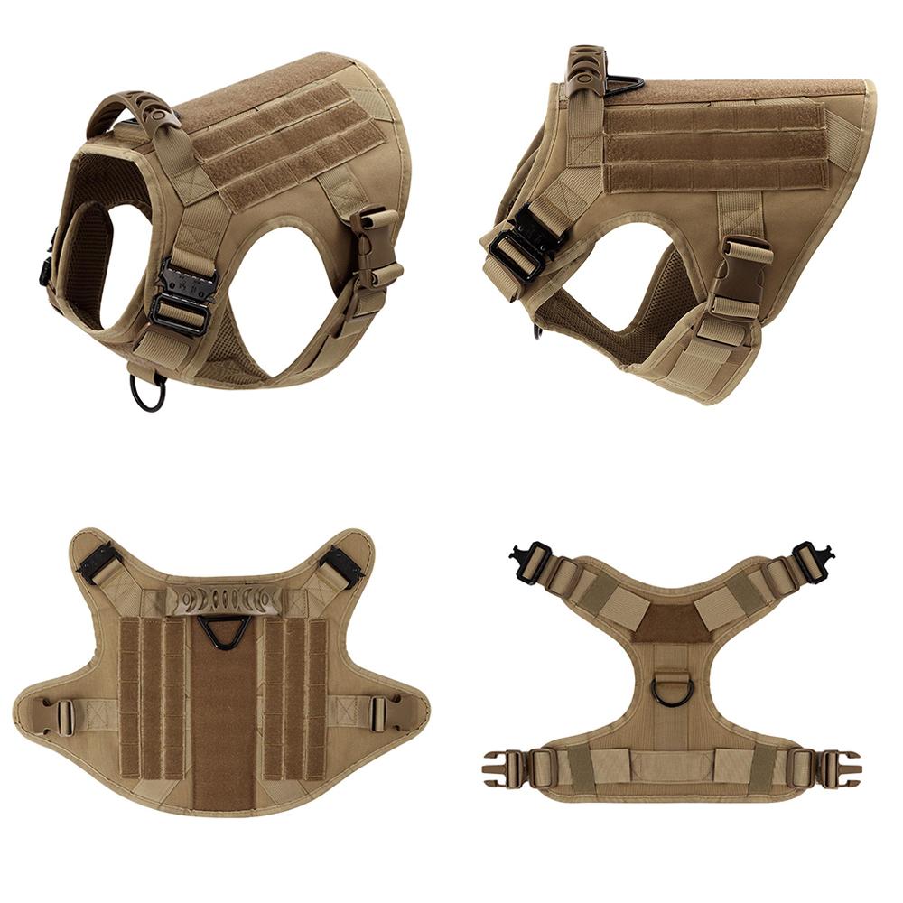 Большой ошейник для собак, поводок, чехлы Molle, питомец, немецкая овчарка, малинуа, тренировочный жилет для прогулок, шлейки для собак средних пород