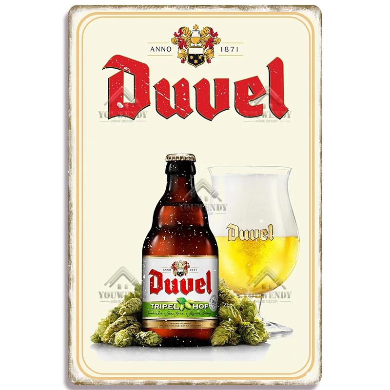 Metal Tin Sign Poster for Pub, Bar, Man Cave, Club, Wall Decoration, Vintage, Belgium, Beer Brand, Decorative Plaque, 20x30cm