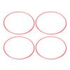4Pcs Wheel Rim Protector Aluminum Alloy Scratch Resistant Car Rims Protection Decorative Ring for 19 Inch Hub Red