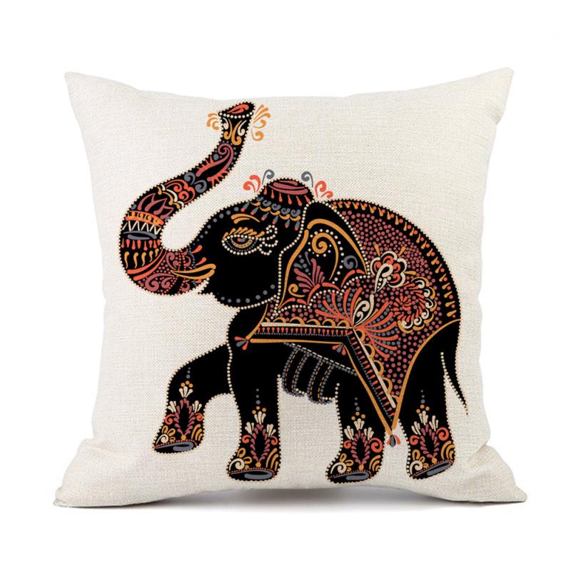 Наволочка с принтом слона 45*45 см, чехол для диванной подушки, наволочка, аксессуары для постельного белья