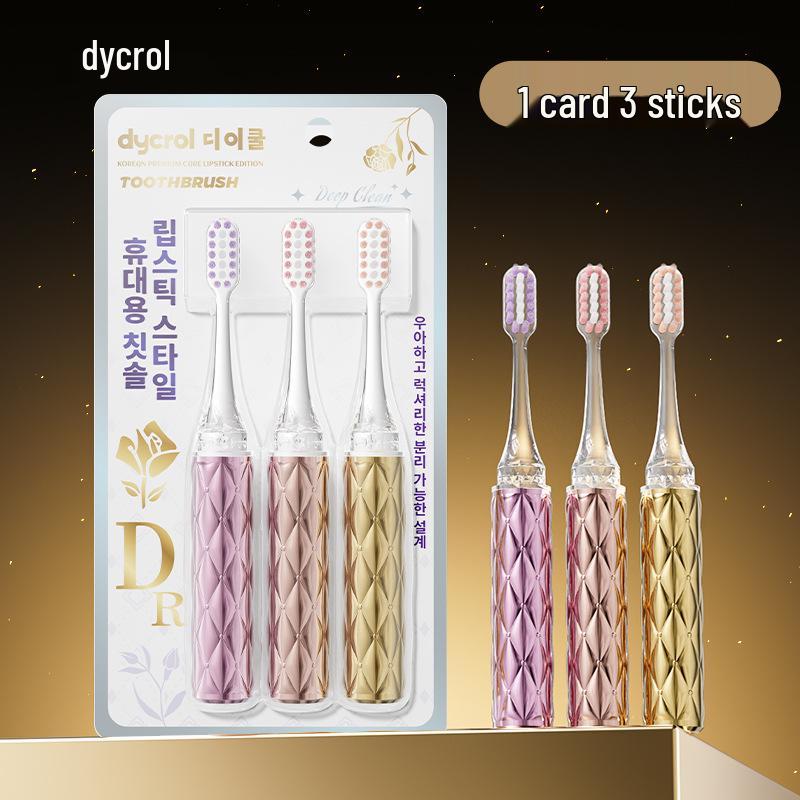 Роскошная складная дорожная зубная щетка с мягкой щетиной для взрослых - Идеально подходит для деловых поездок, гостиниц и домашнего использования