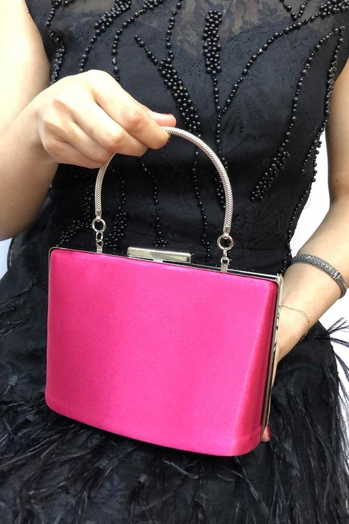Women's Stylish and Useful Evening Dress Bag Women's Satin Black Evening Dress Clutch Portfolio Ladies Bag