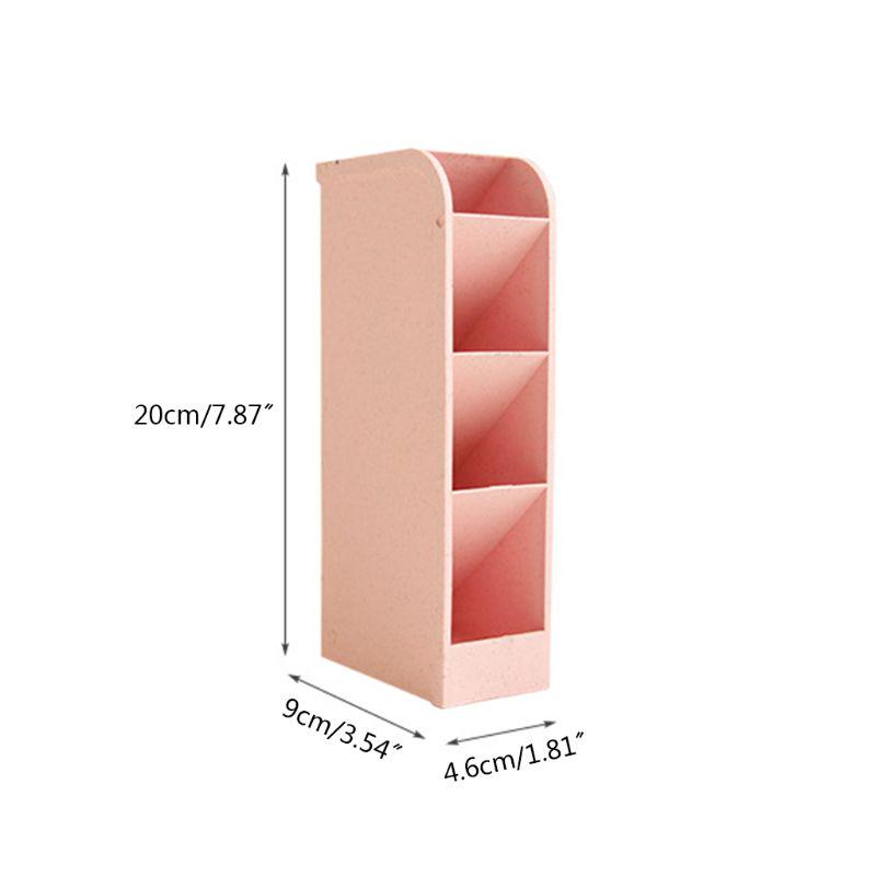 Многофункциональный настольный держатель для ручек с 4 сетками для офиса и школы, ящик для хранения, пшеница