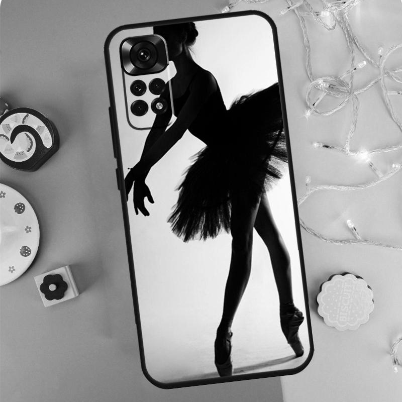 Чехол для телефона Xiaomi Redmi Note 14 Pro 9 10 11 12 13 9S 10S 11S 12S Redmi 14C 10C 12C 13C с изображением балерины, балетный танец, девочка