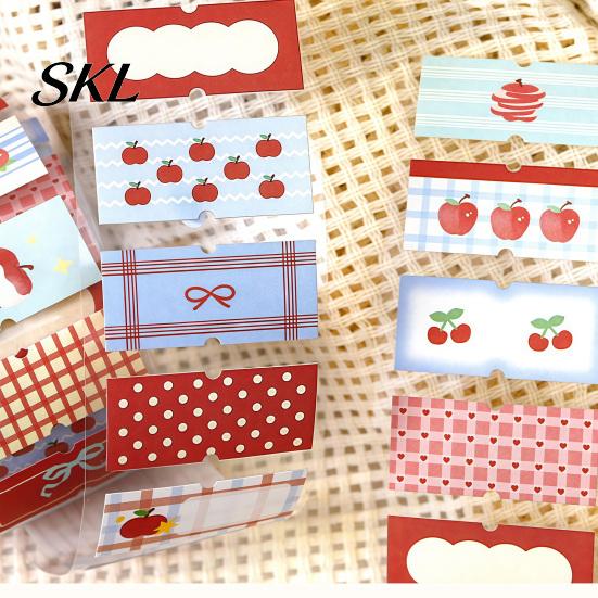 Soft Color Tape Writable Labels Washi Roll, Decorative Patterns Art Craft Smudge Proof Sticker Masking for Scrapbook, Journals, Planners, Card Making