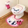 Delivery Service Toilet Mat Set 4 Piece Set Ghibli Gigi Senko Twilight Gigi Toilet Mat 58 X 60cm Lid Cover Slippers Paper Holder Cover Pink Toiletries