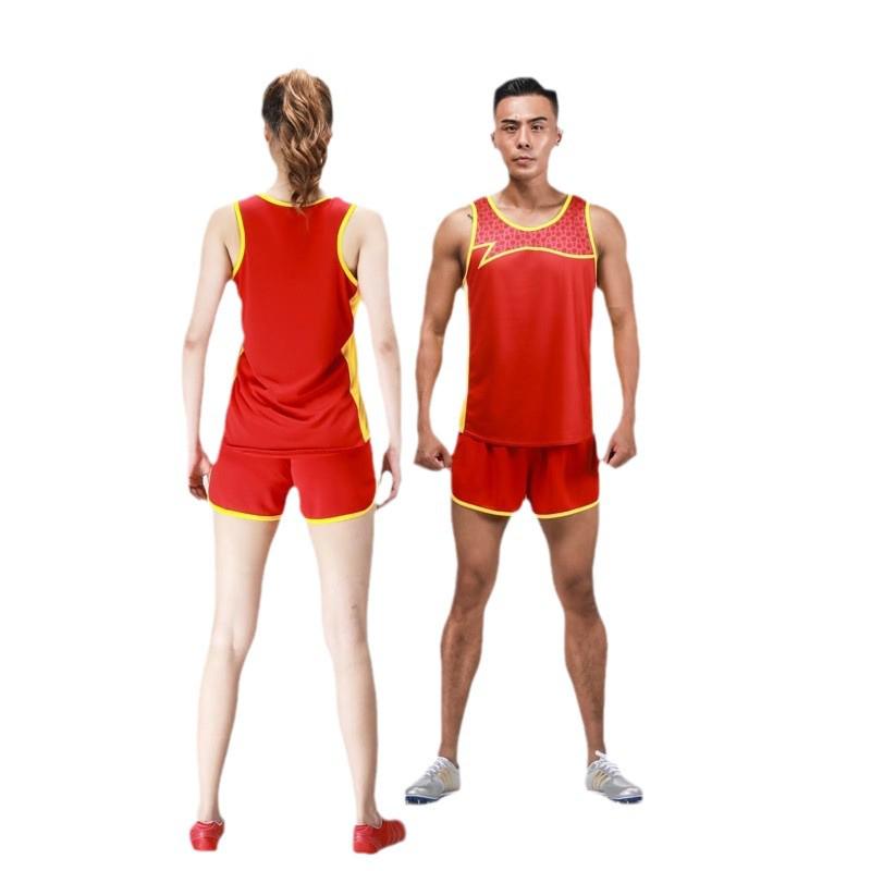 Мужской и женский летний трикотажный спортивный костюм - Парная школьная командная тренировочная форма