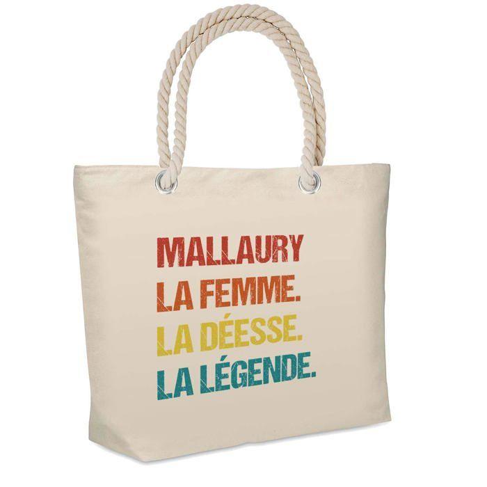 Sac de plage - PLANETEE - Mallaury Déesse Légende Vintage - Coton - Beige - Imprimé en France