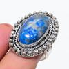 Natural Lapis Lazuli Gemstone 925 Sterling Silver Jewelry Ring Size 8 U3w64