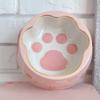 Ceramic Pet Cat Dog Bowl Pet Dog Feeder Cute Cat Claw Pattern Puppy Drinking Bowl Pet Feeding Bowls Anti Overturning Food Basin