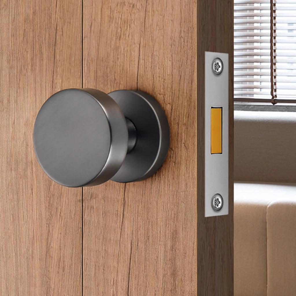 Невидимый дверной замок Круглые замки с ручками Безопасность дома Односторонний поворотный скрытый замок Спальни Ванные комнаты Фурнитура