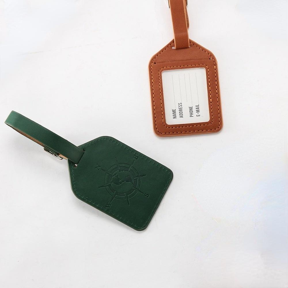 Модная креативная багажная бирка для посадки и багажа, новая женская и мужская бирка из искусственной кожи с именем, адресом, держателем этикетки, дорожные аксессуары