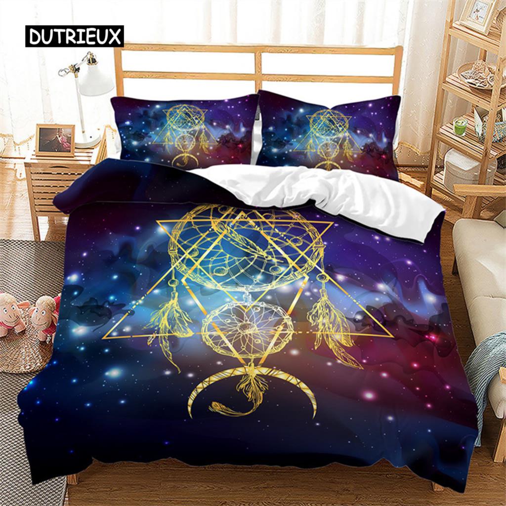 Пододеяльник «Ловец снов» с цветочным принтом в стиле «Богемия» Комплект постельного белья Twin King Double для детей, девочек и подростков, пододеяльник из микрофибры Moon